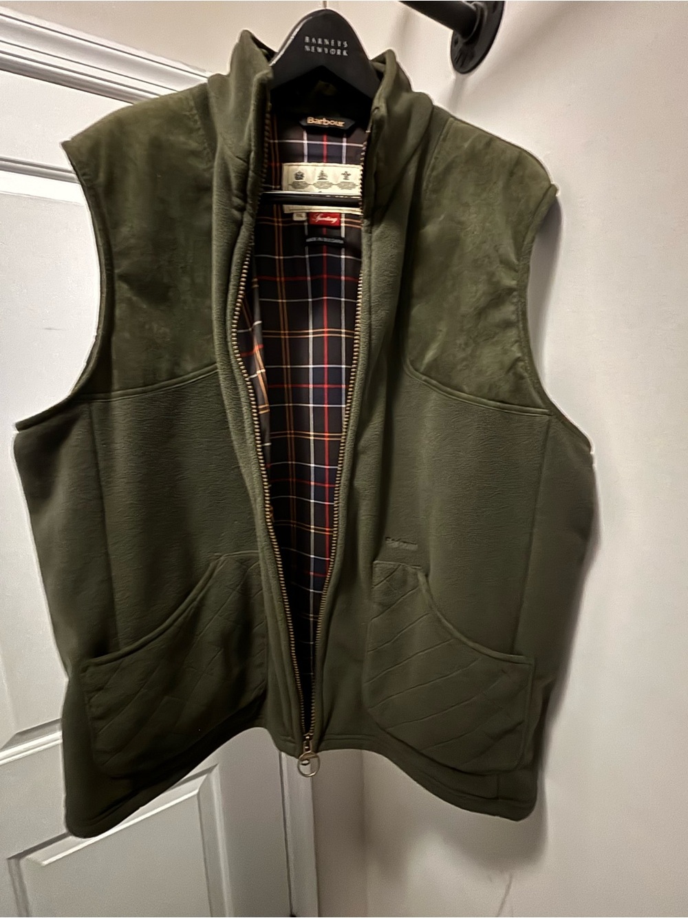 Barbour Sporting Men's Dunmoor Gilet - Olive Green Fleece